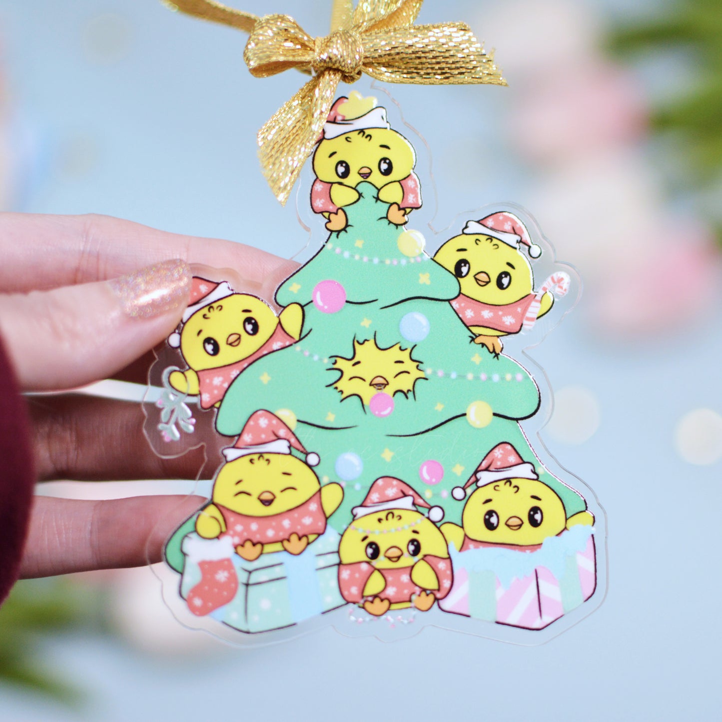 ChickAhn Ornament - Merry Chickmas