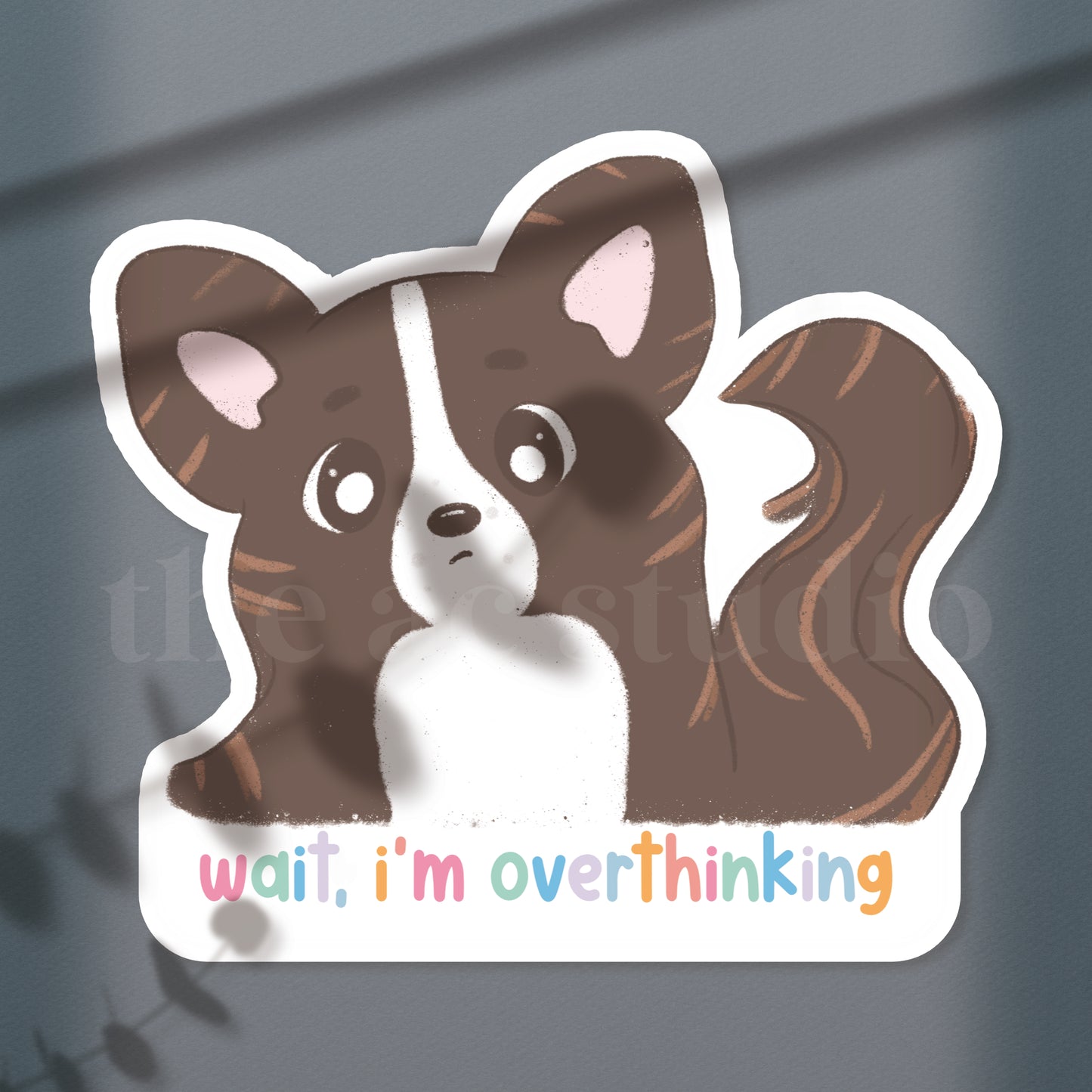 Wait, I'm Overthinking, Puppy Collection Sticker