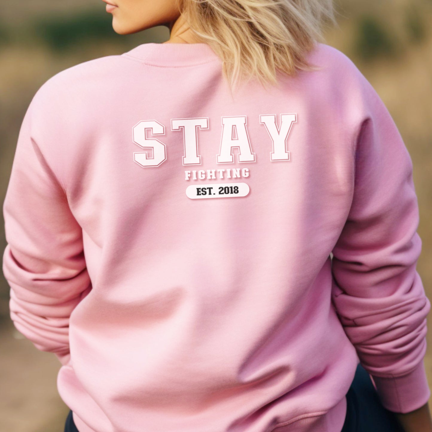 STAY HOP Crewneck in Pink