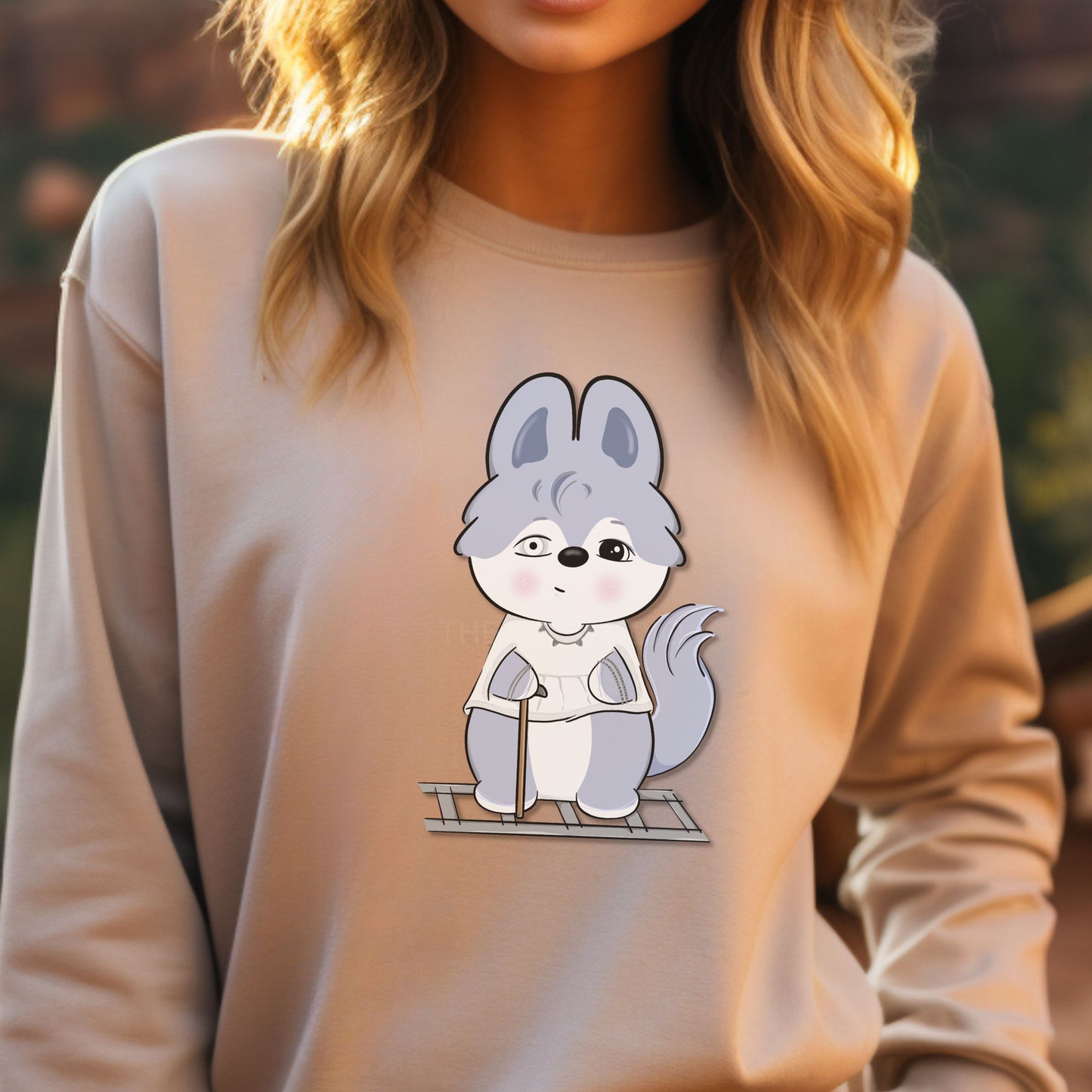 STAY HOP Crewneck in Sand