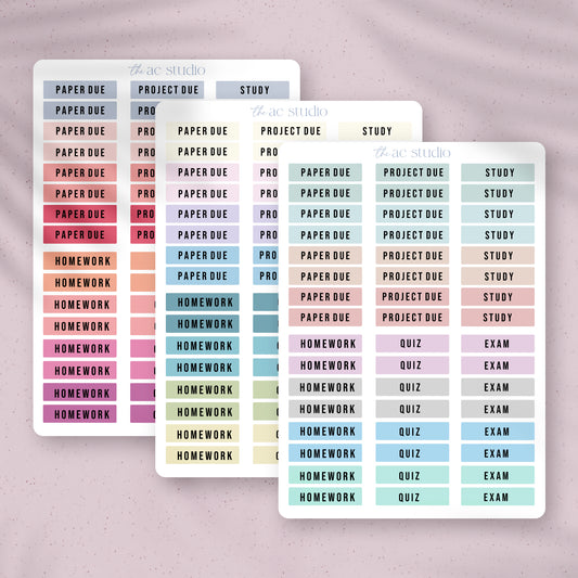 Student Planner Stickers