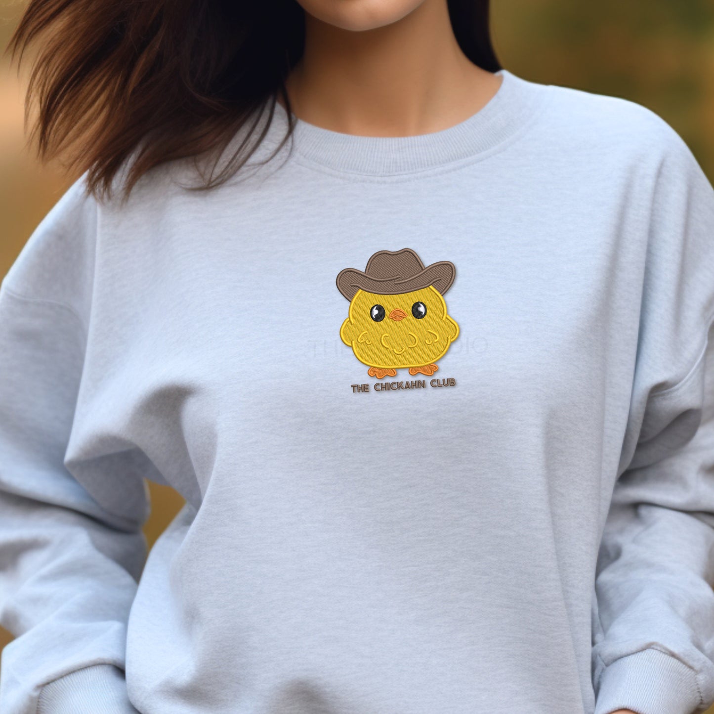 The ChickAhn Club Embroidered Crewneck Sweater