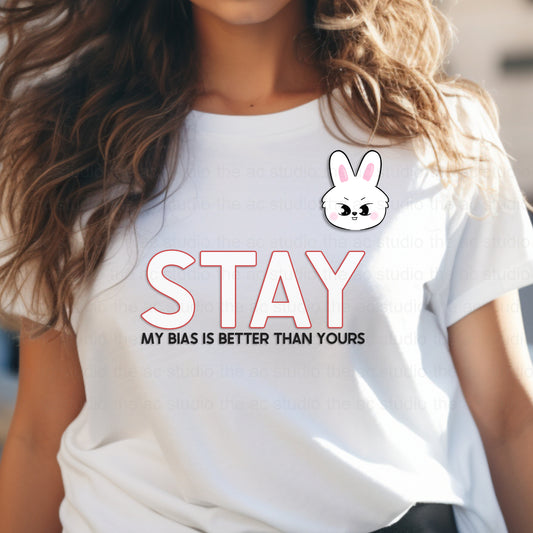 STAY - My Bias Is Better Than Yours T-Shirt (White)