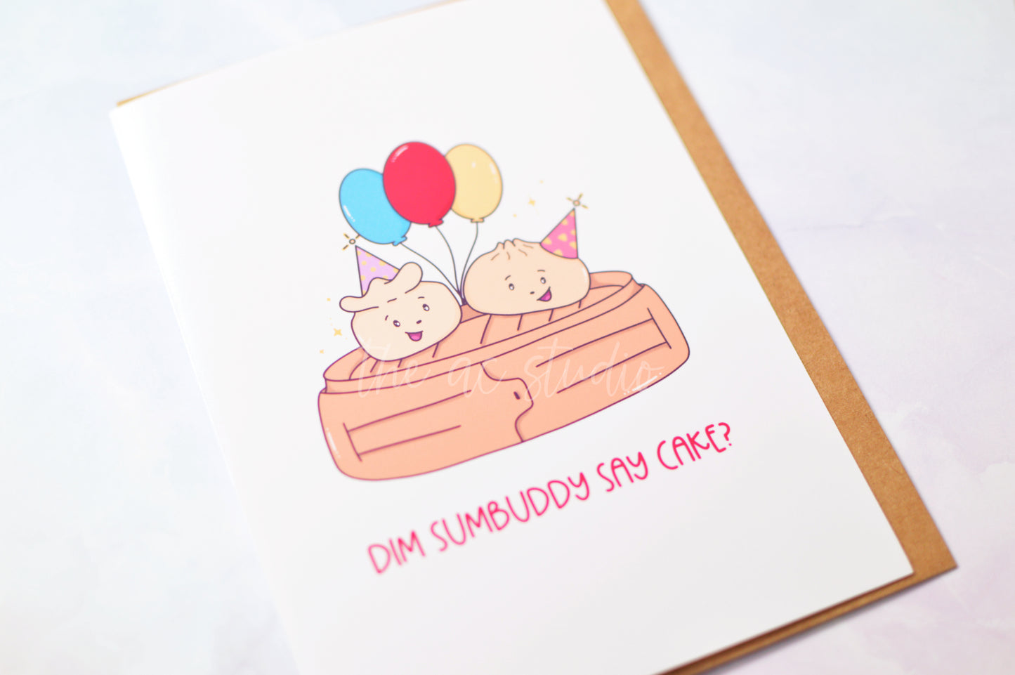 Dim Sumbuddy Say Cake Greeting Card